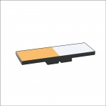 Kippmagnet für den Klassenplan einzeln, 10x30x3 mm, halb farbig / halb weiß, 